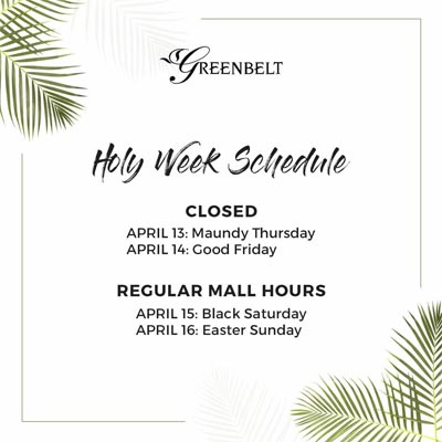 Holy Week Schedule